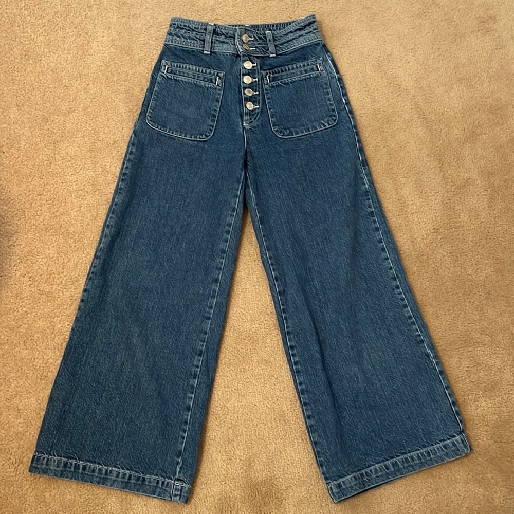 W24 Free People Wide Leg Jeans